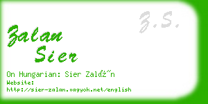 zalan sier business card